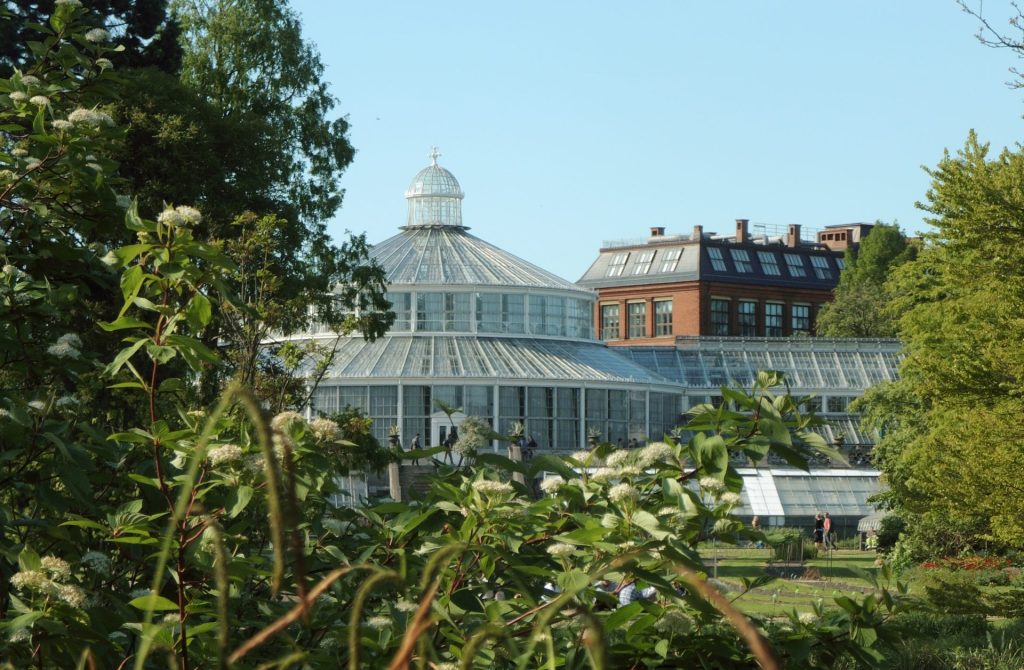 Drivhuset i Botanisk Have set udefra.